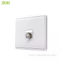 45 degrees TV sockets 1 Gang uk standard